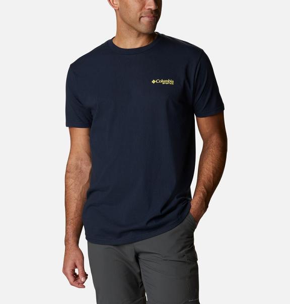 Columbia T-Shirt Herre PFG Mørkeblå YFAR40165 Danmark